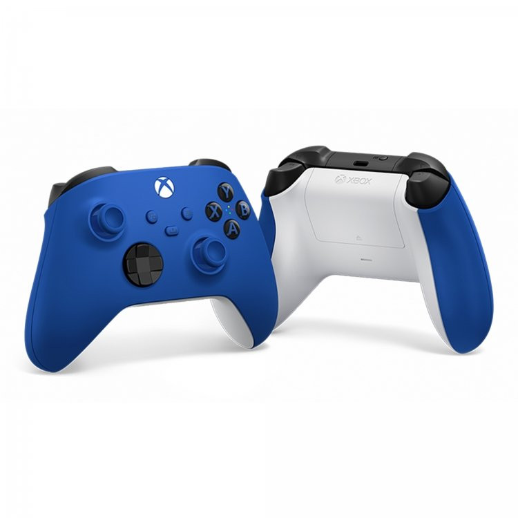 دسته بازی ایکس باکس مایکروسافت مدل Shock Blue رنگ آبی