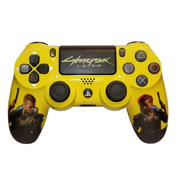 دسته بازی پلی استیشن 4 طرح CYBERPUNK 2077 زرد