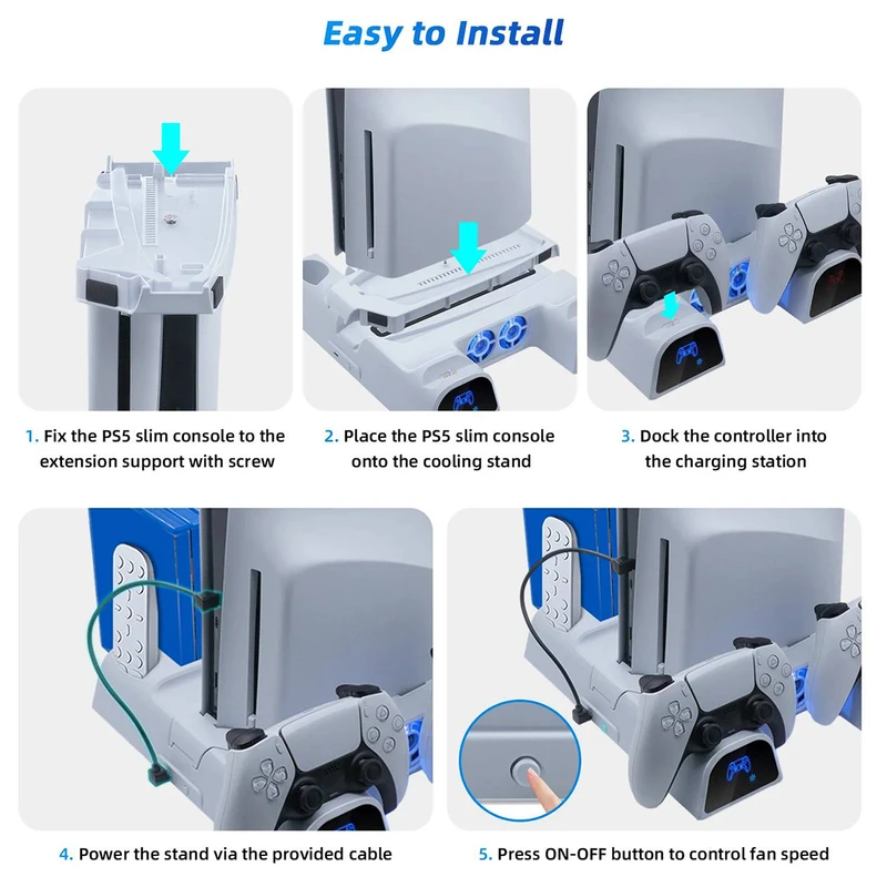 پایه پلیاستیشن 5 دابی مدل Multlfunctiona Cooling Stand TP5-3532B